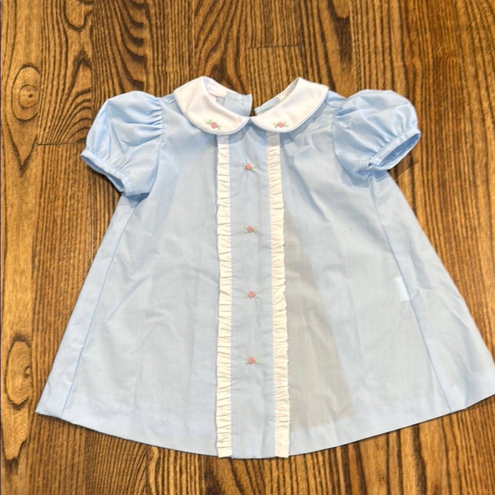 Light Blue Baby Dress with White Collar